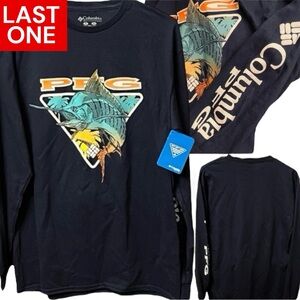 Mens Columbia Long Sleeve T-Shirt PFG Columbia LongSleeves Tee LS TShirt Fishing